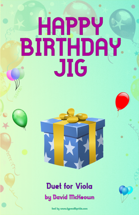 Book cover for Happy Birthday Jig for Viola Duet