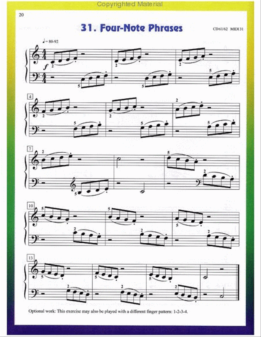 Fingerpower® – Primer Level Piano Method scores gallery preview page 3