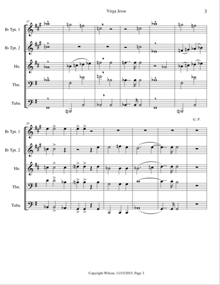 Virga Jesse Brass Quintet scores gallery preview page 4