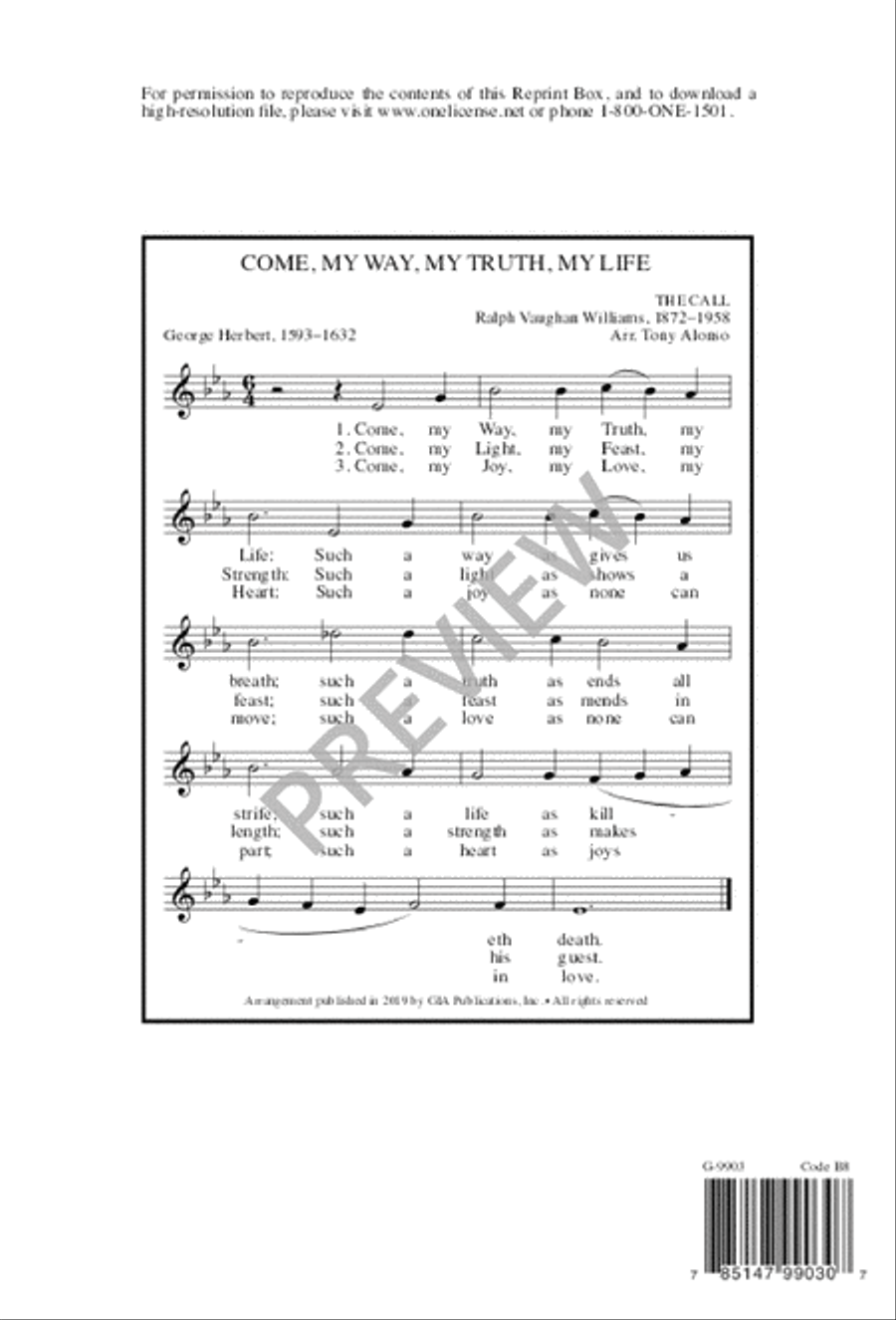 Come, My Way, My Truth, My Life 3-Part scores gallery preview page 8