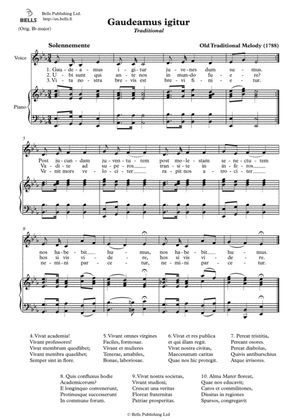 Gaudeamus igitur (Solo Song) (E-flat Major)