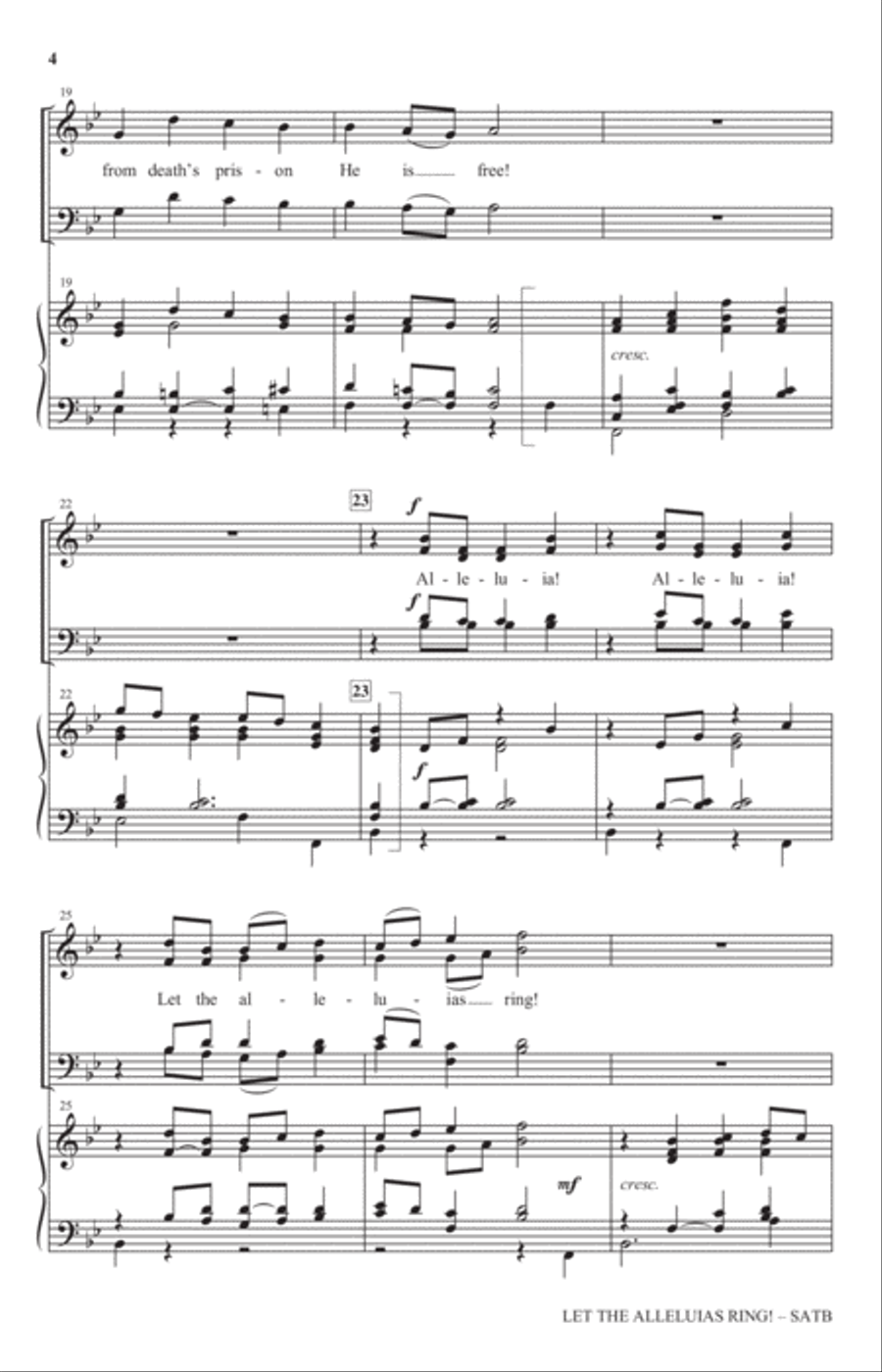 Let The Alleluias Ring! (Introit And Benediction) 4-Part scores gallery preview page 3