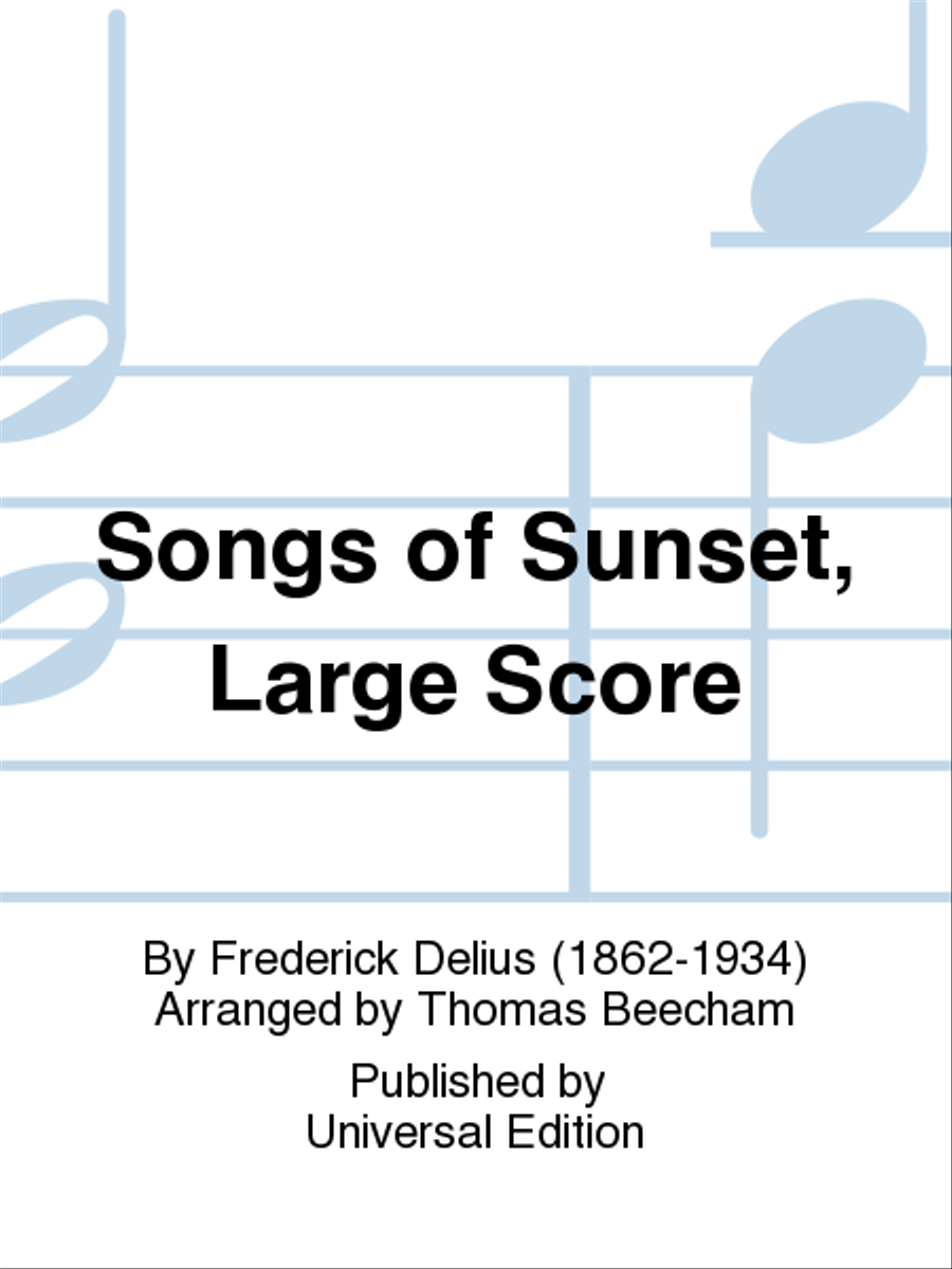 Songs Of Sunset, Large Score Score scores gallery preview page 1