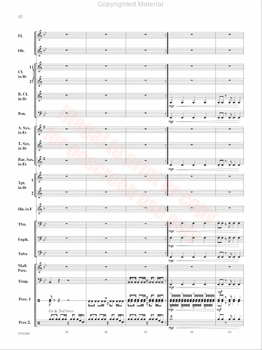 Tap Out Concert Band scores gallery preview page 13