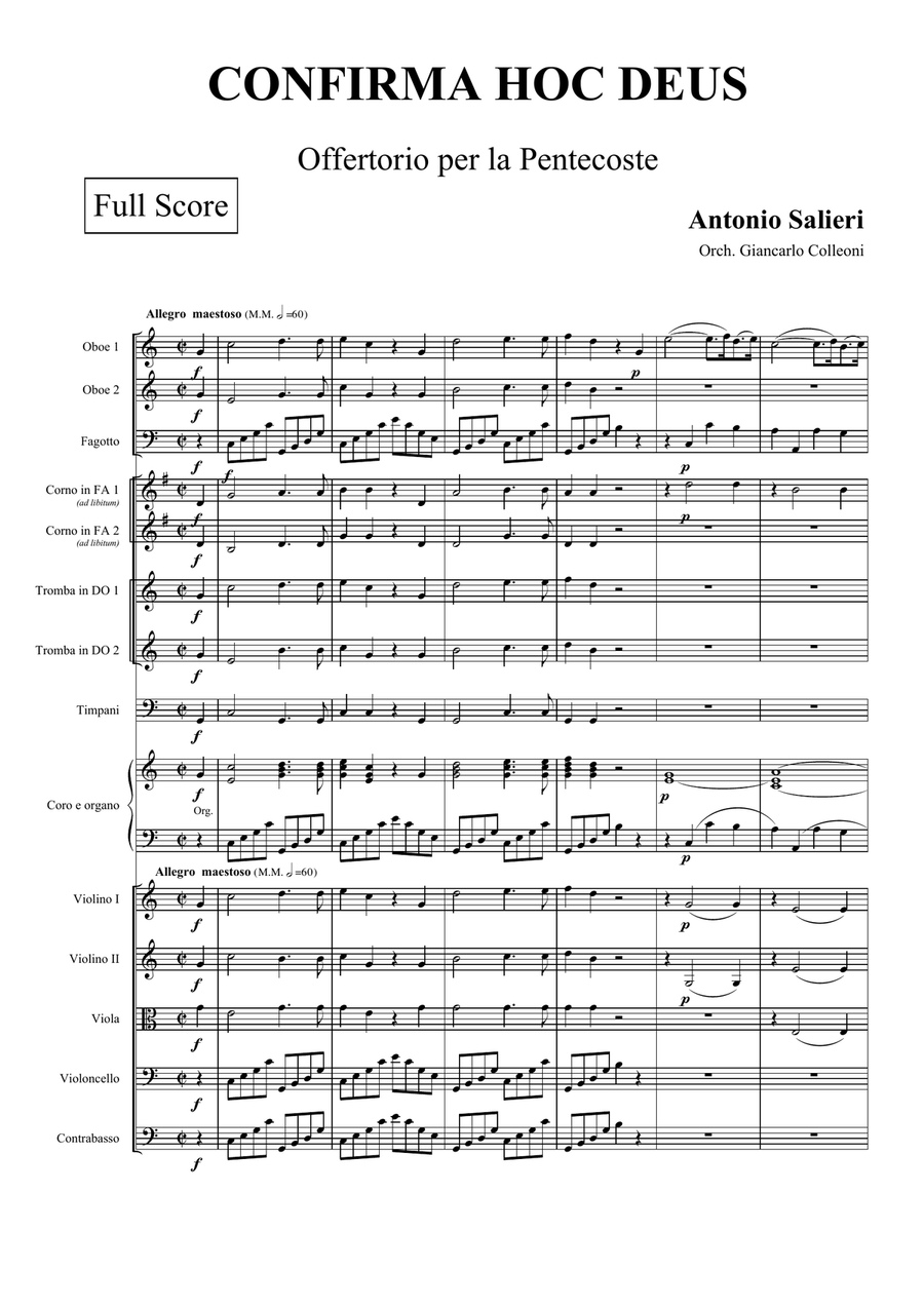 Confirma hoc Deus Confirma hoc Deus Chamber Orchestra scores gallery preview page 1