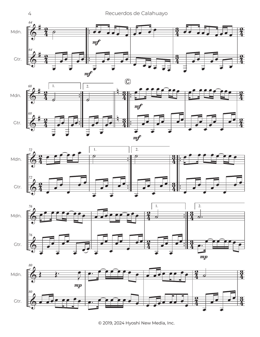 Recuerdos de Calahuayo Chamber Music scores gallery preview page 5