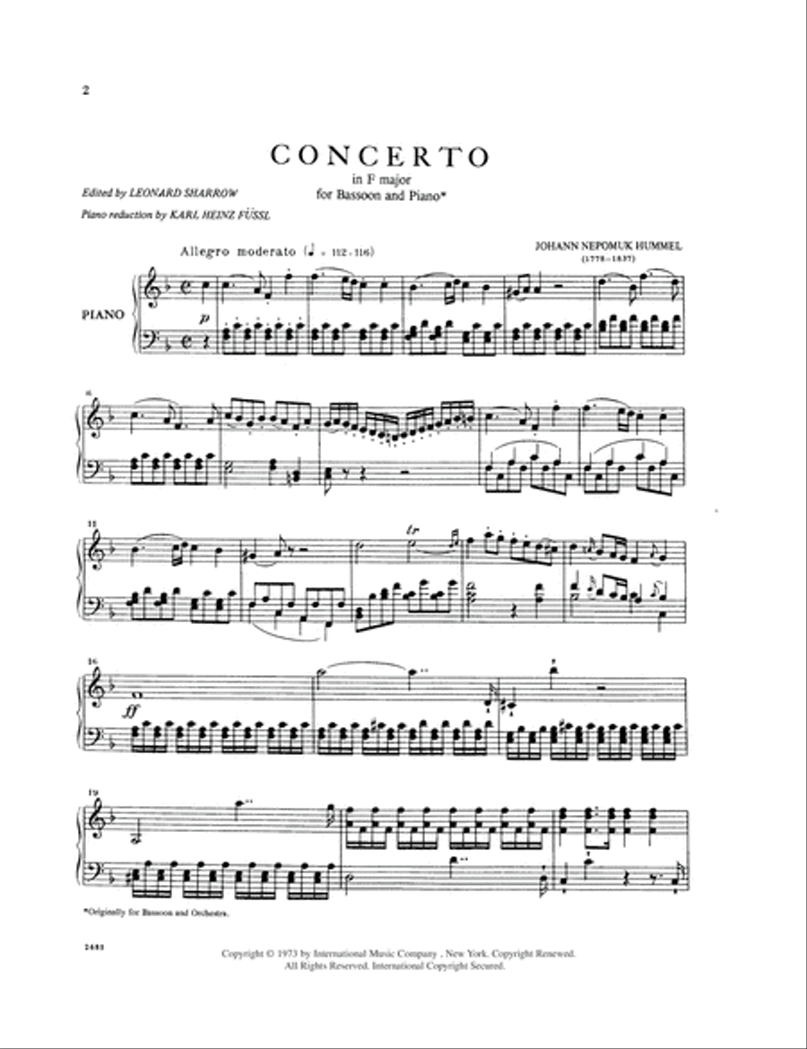 Concerto In F Major Bassoon Solo scores gallery preview page 2