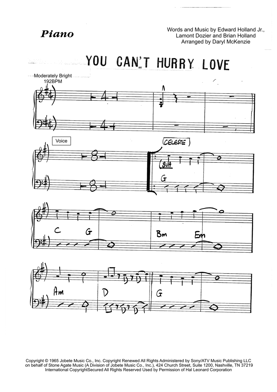 You Can't Hurry Love Small Ensemble scores gallery preview page 1