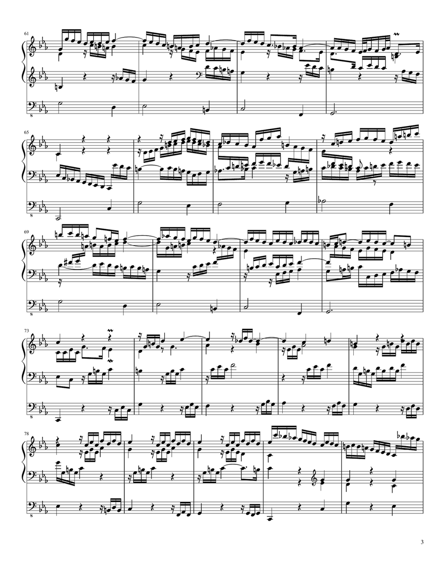 Passacaglia and Fugue in C-Moll BWV 582 Organ Solo scores gallery preview page 3