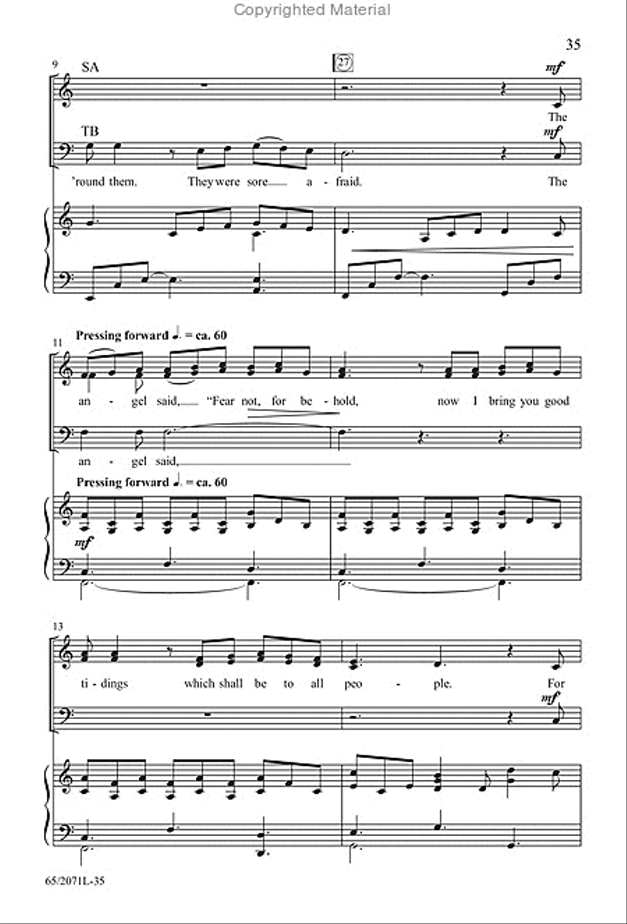 One Silent Night - SATB Score with Performance CD 4-Part scores gallery preview page 14