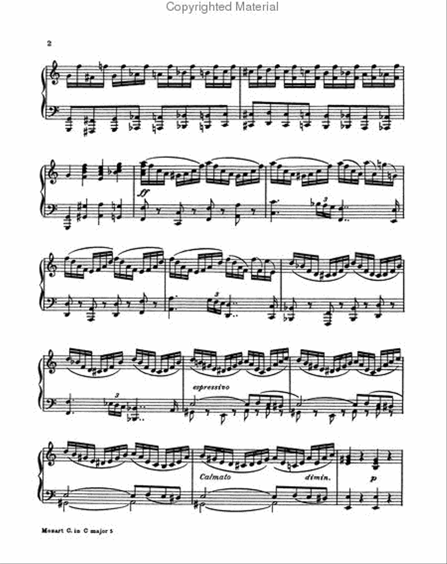 Concerto In C K467 - Piano - Cadenzas Only Chamber Music scores gallery preview page 3