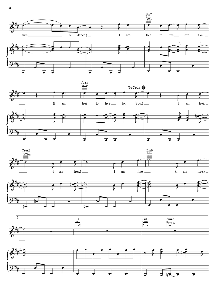 I Am Free Acoustic Guitar scores gallery preview page 4