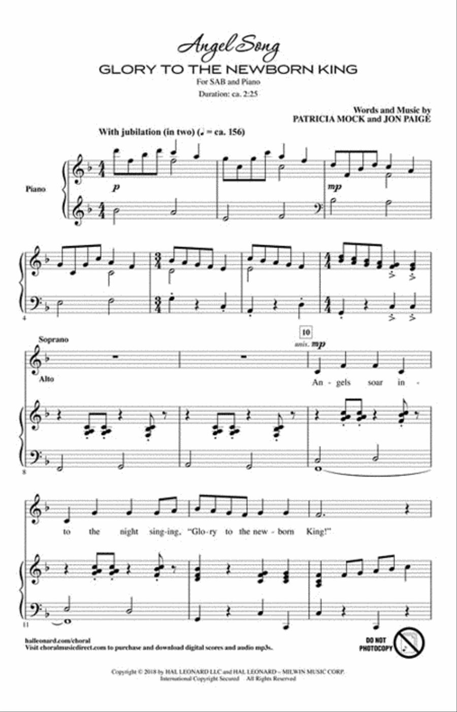 Angel Song 3-Part scores gallery preview page 2