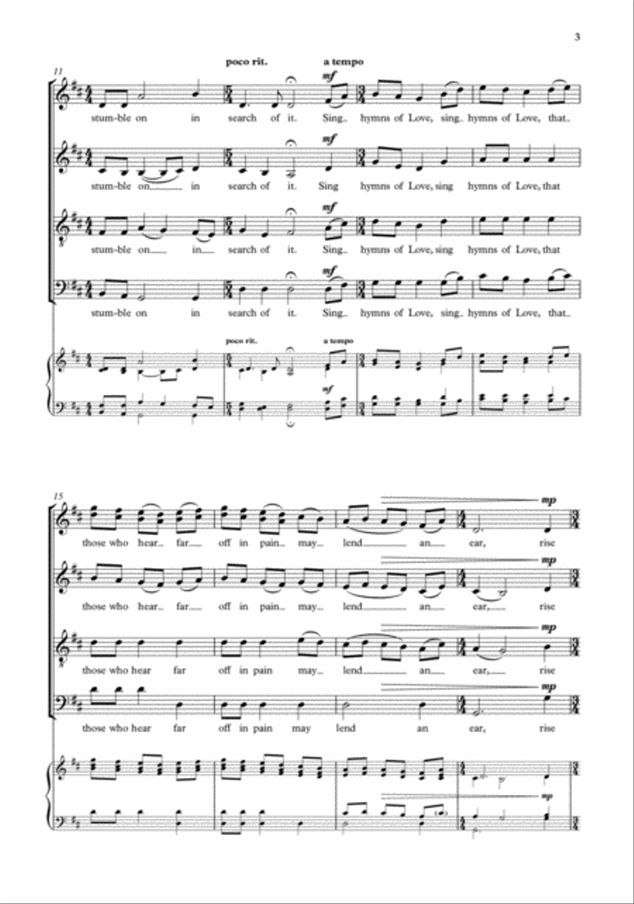 O ye who taste that Love is sweet 4-Part scores gallery preview page 3