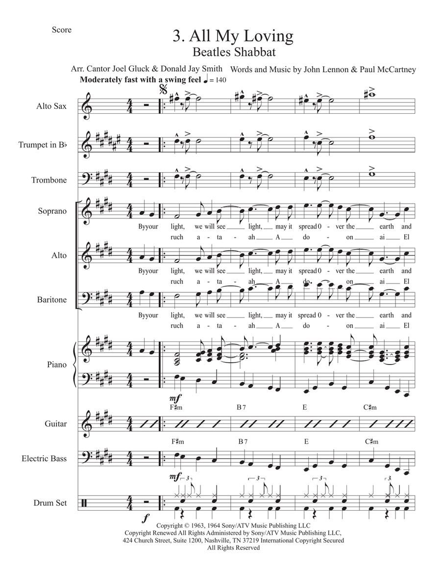 All My Loving Cover Band scores gallery preview page 1