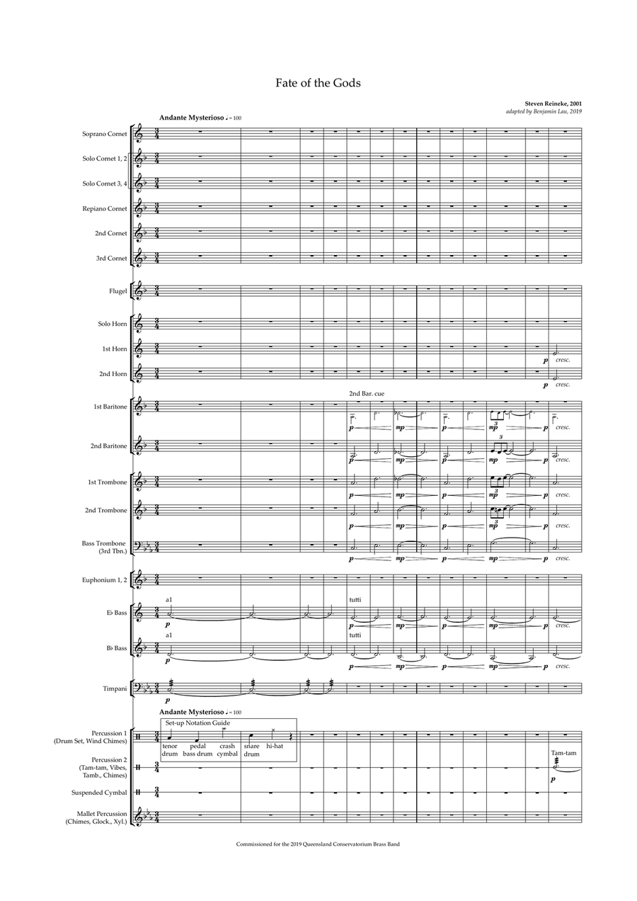 Fate of the Gods for Brass Band Brass Band scores gallery preview page 3