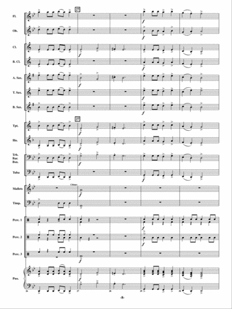 Procession of the Gladiators Concert Band scores gallery preview page 7