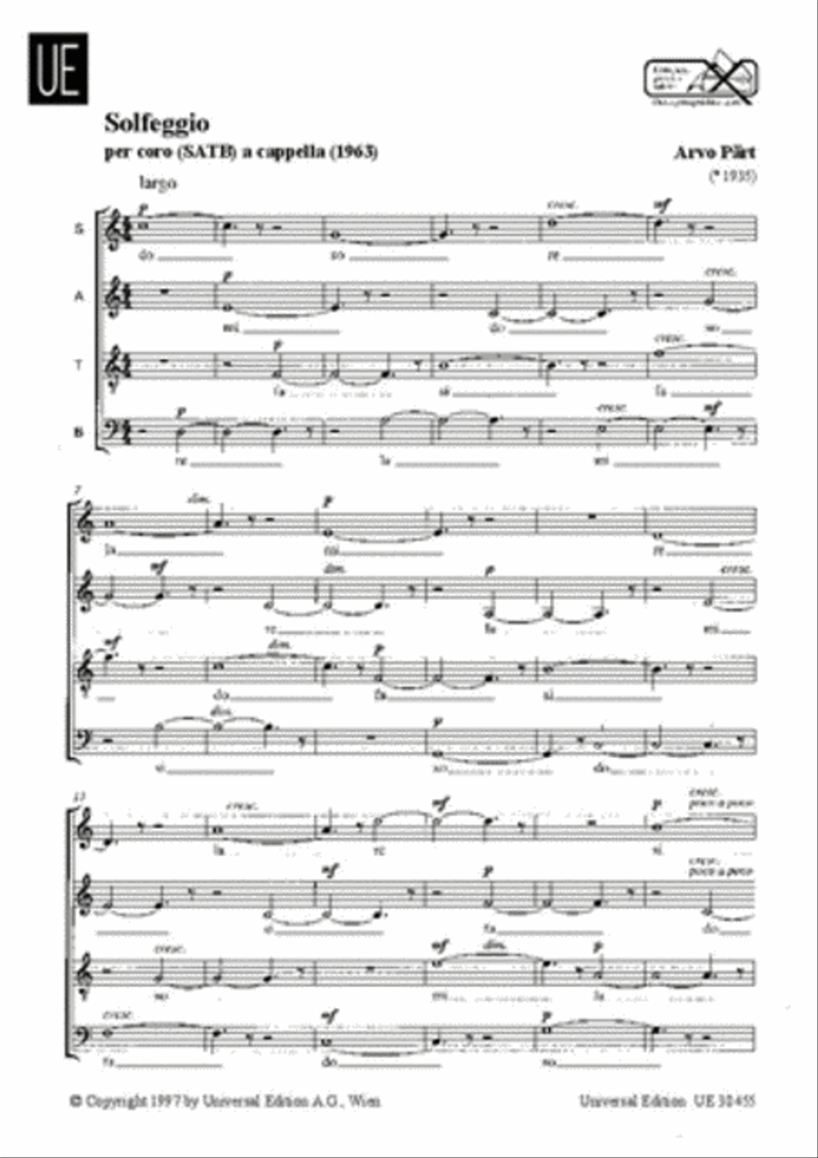 Solfeggio 4-Part scores gallery preview page 1