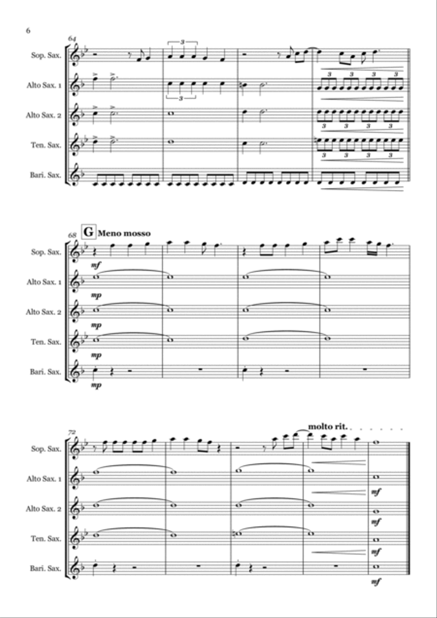 Christmas (baby Please Come Home) Christmas (baby Please Come Home) Saxophone Quintet scores gallery preview page 6