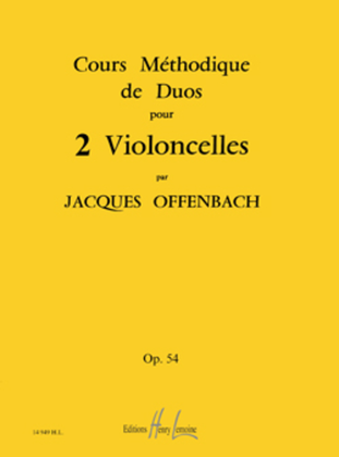 Book cover for Cours methodique de duos pour deux violoncelles Op. 54