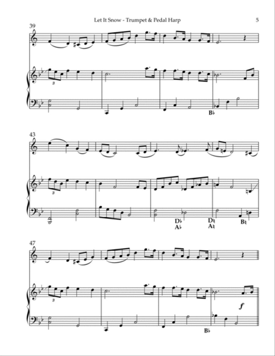 Let It Snow! Let It Snow! Let It Snow! Trumpet Duet scores gallery preview page 5