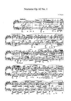Book cover for Chopin Nocturne Op. 62 No. 1 in B Major