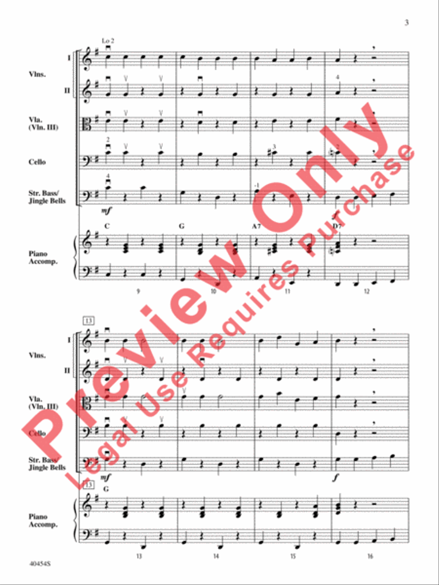 Jingle Basses String Orchestra scores gallery preview page 4