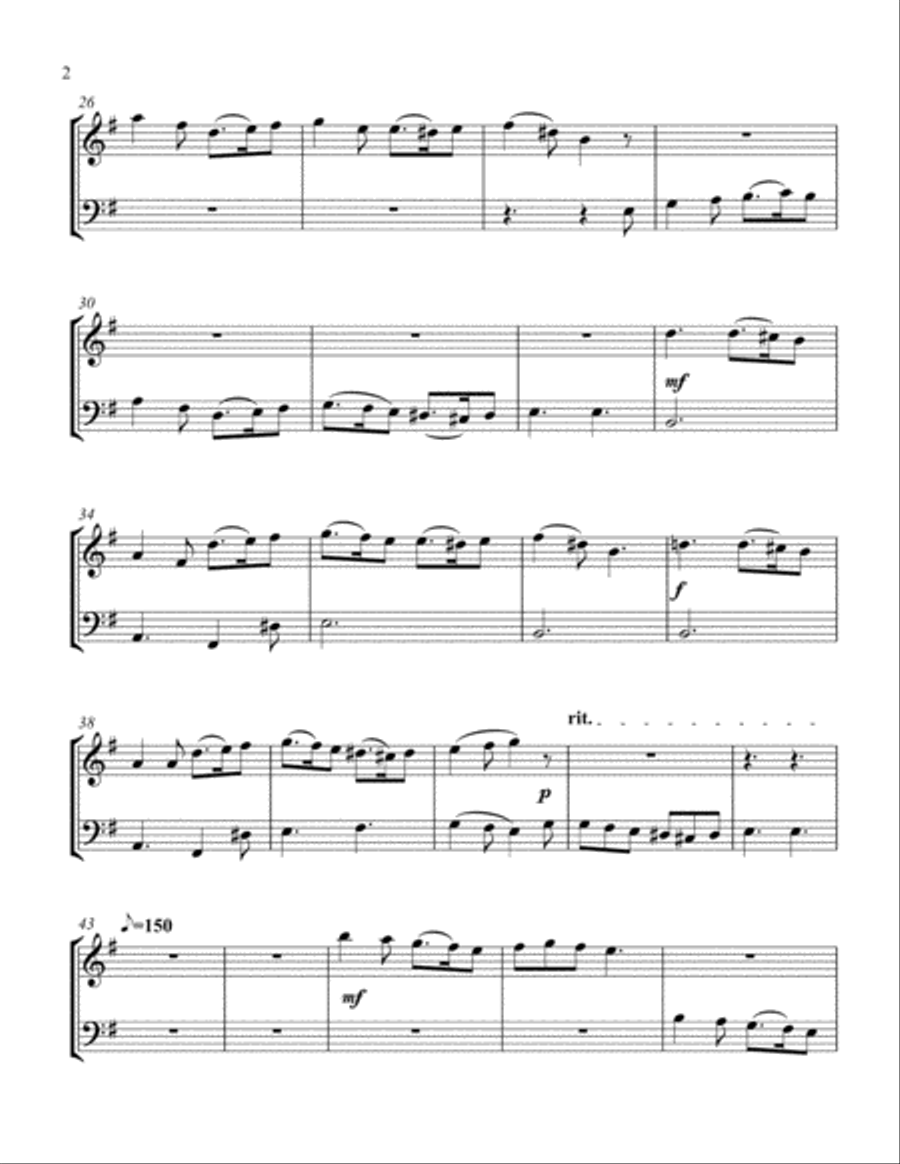Journey Of The King (treble & bass C instrument duet, parts only) String Duet scores gallery preview page 2