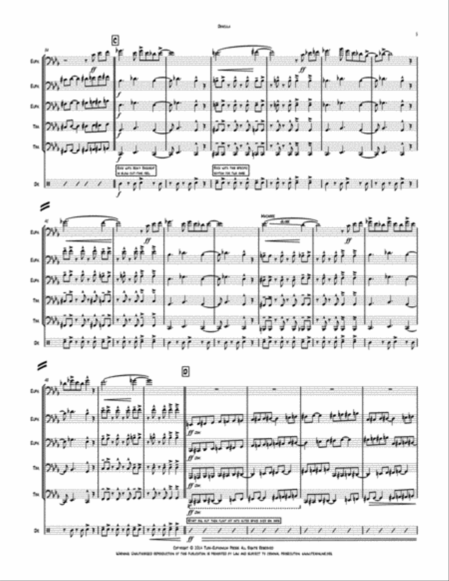 Dracula Tuba Quartet scores gallery preview page 6