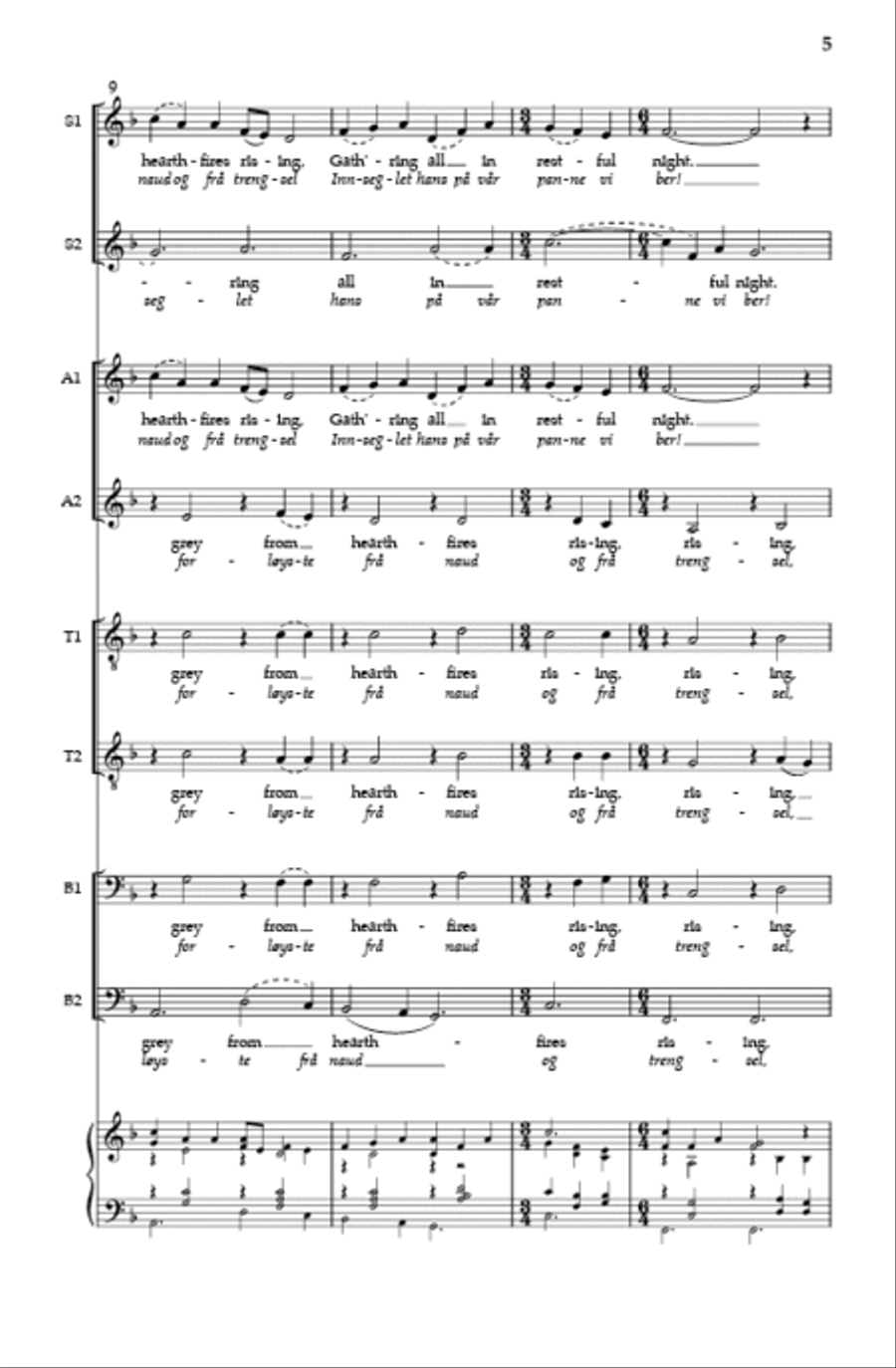 Wintertide/Solrenning Sæle SSAATTBB scores gallery preview page 4