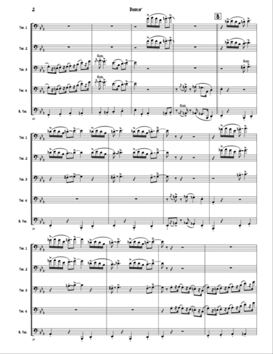 Doodlin' Brass Quintet scores gallery preview page 2
