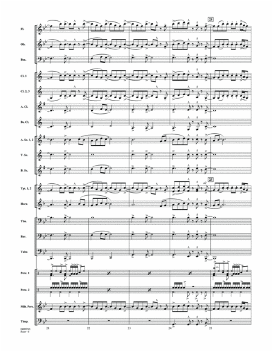Roar - Conductor Score (Full Score) Concert Band scores gallery preview page 6