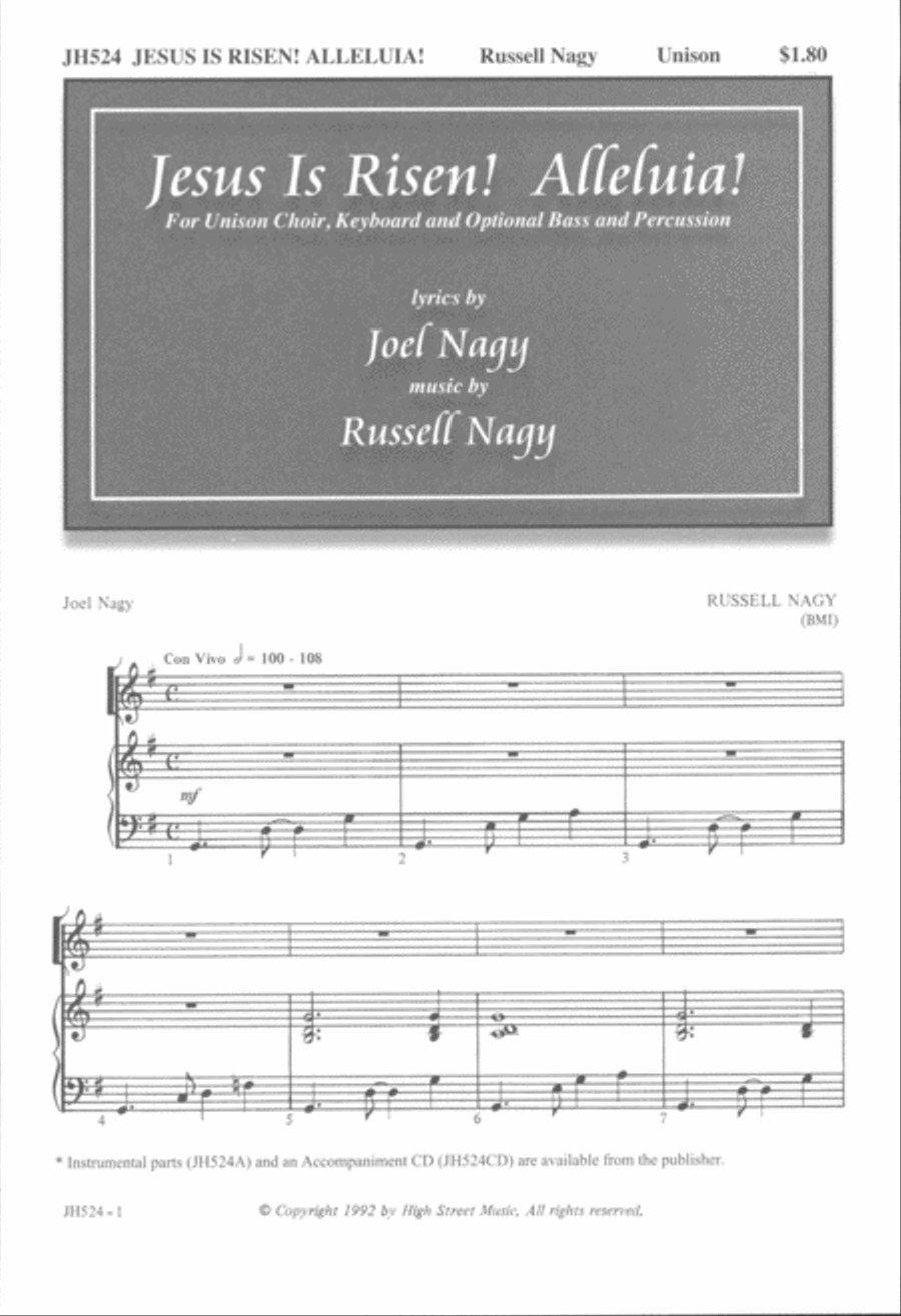 Jesus Is Risen! Alleluia! Unison Choir scores gallery preview page 2