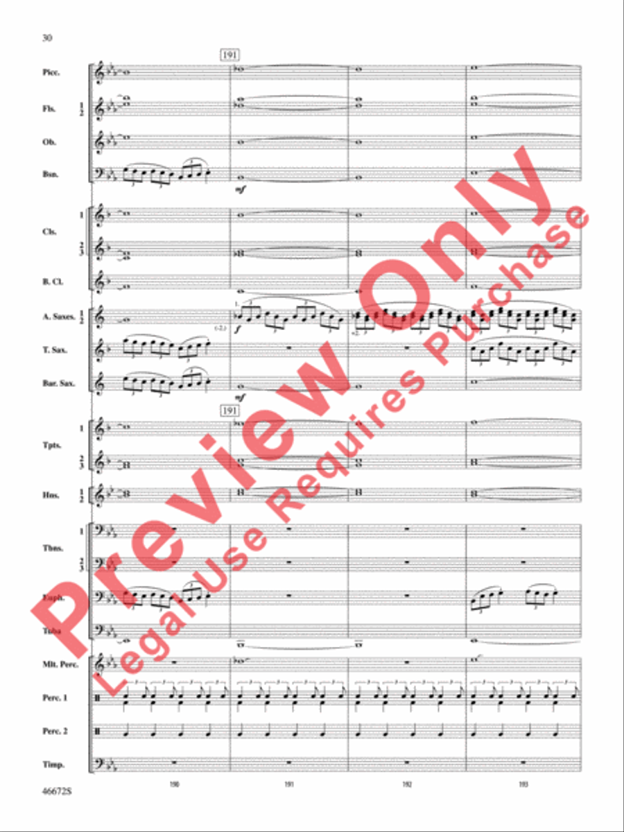 Variants on an English Sea Song Concert Band scores gallery preview page 31