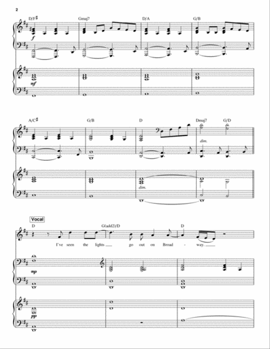 Miami 2017 (Seen The Lights Go Out On Broadway) Piano scores gallery preview page 2