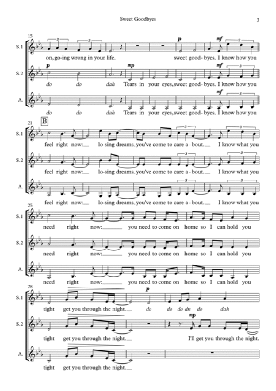 Sweet Goodbyes Sweet Goodbyes SSA scores gallery preview page 3