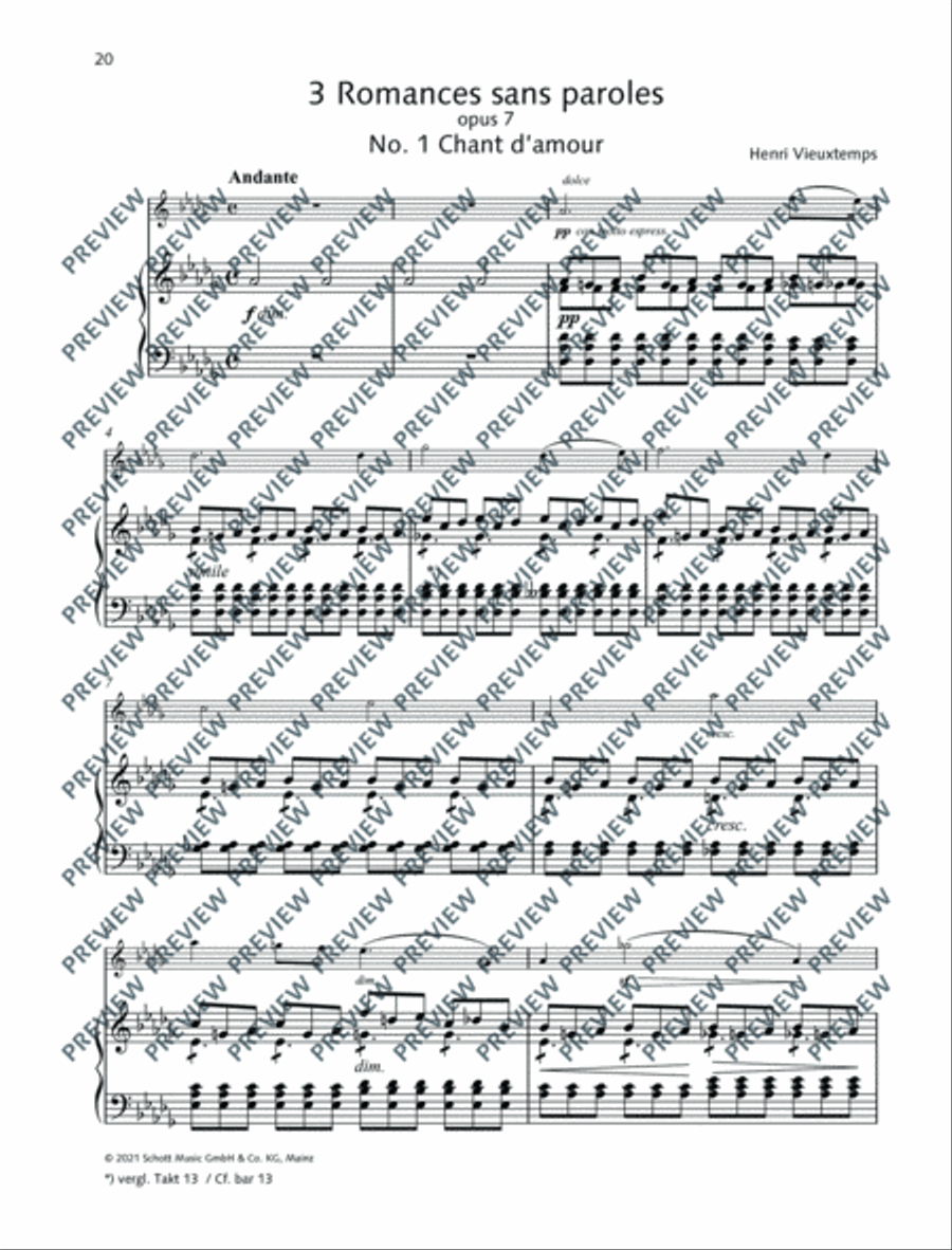Henri Vieuxtemps Repertoire Violin Solo scores gallery preview page 21