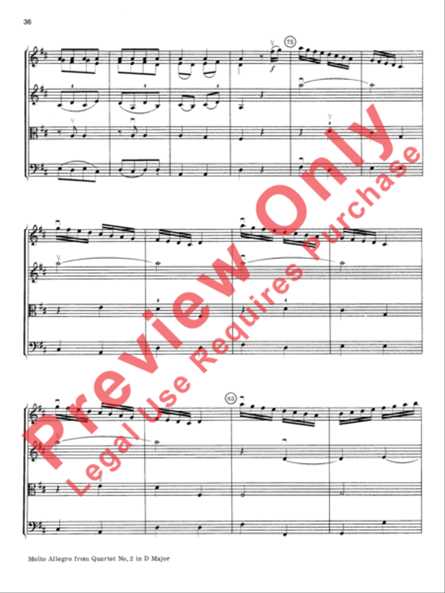 Mozart String Quartets String Quartet scores gallery preview page 37