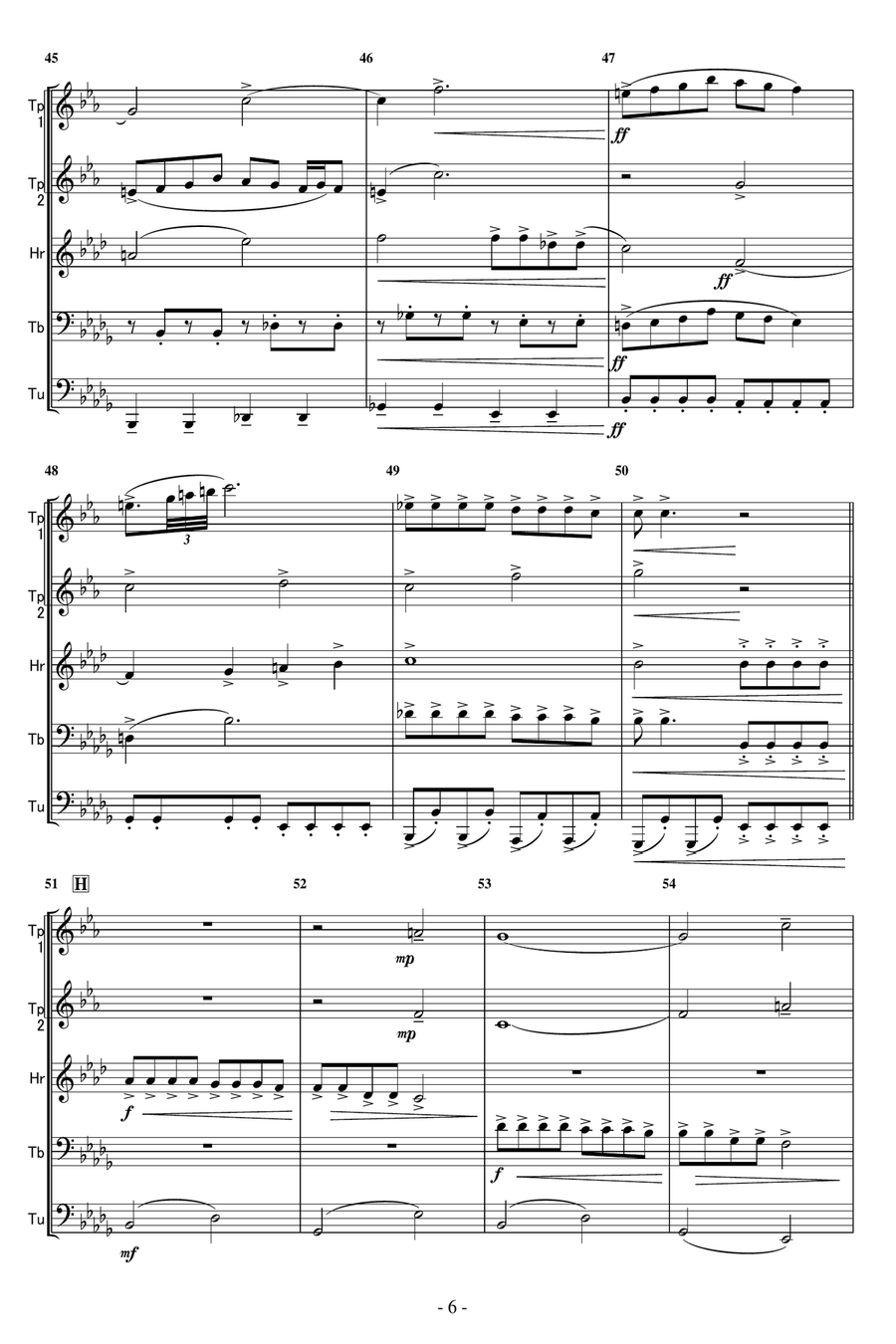 Disease Brass Quintet scores gallery preview page 6