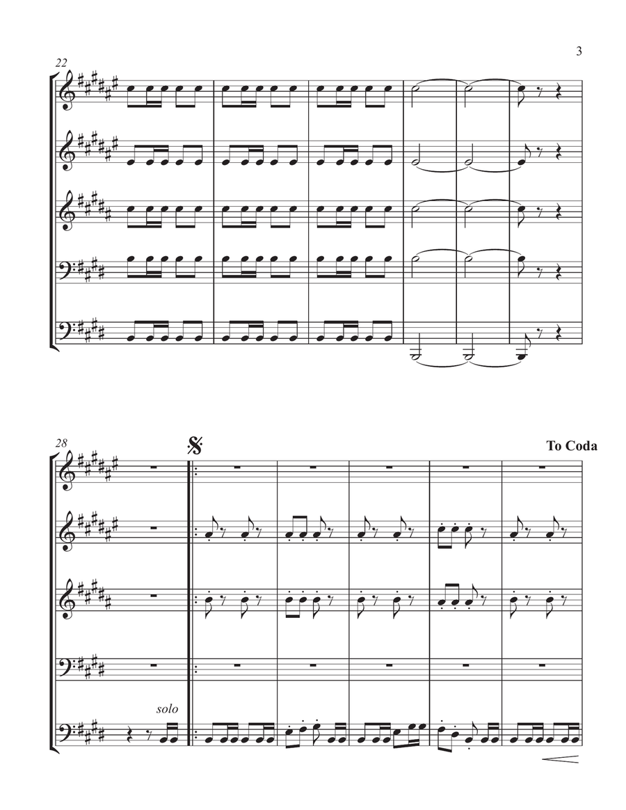 William Tell Overture - Full Score Brass Quintet scores gallery preview page 3