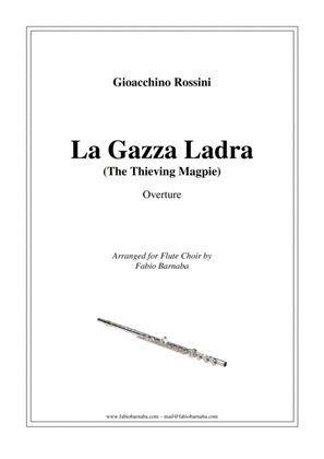 Book cover for La Gazza Ladra (The Thieving Magpie) by Rossini - Overture for Flute Choir