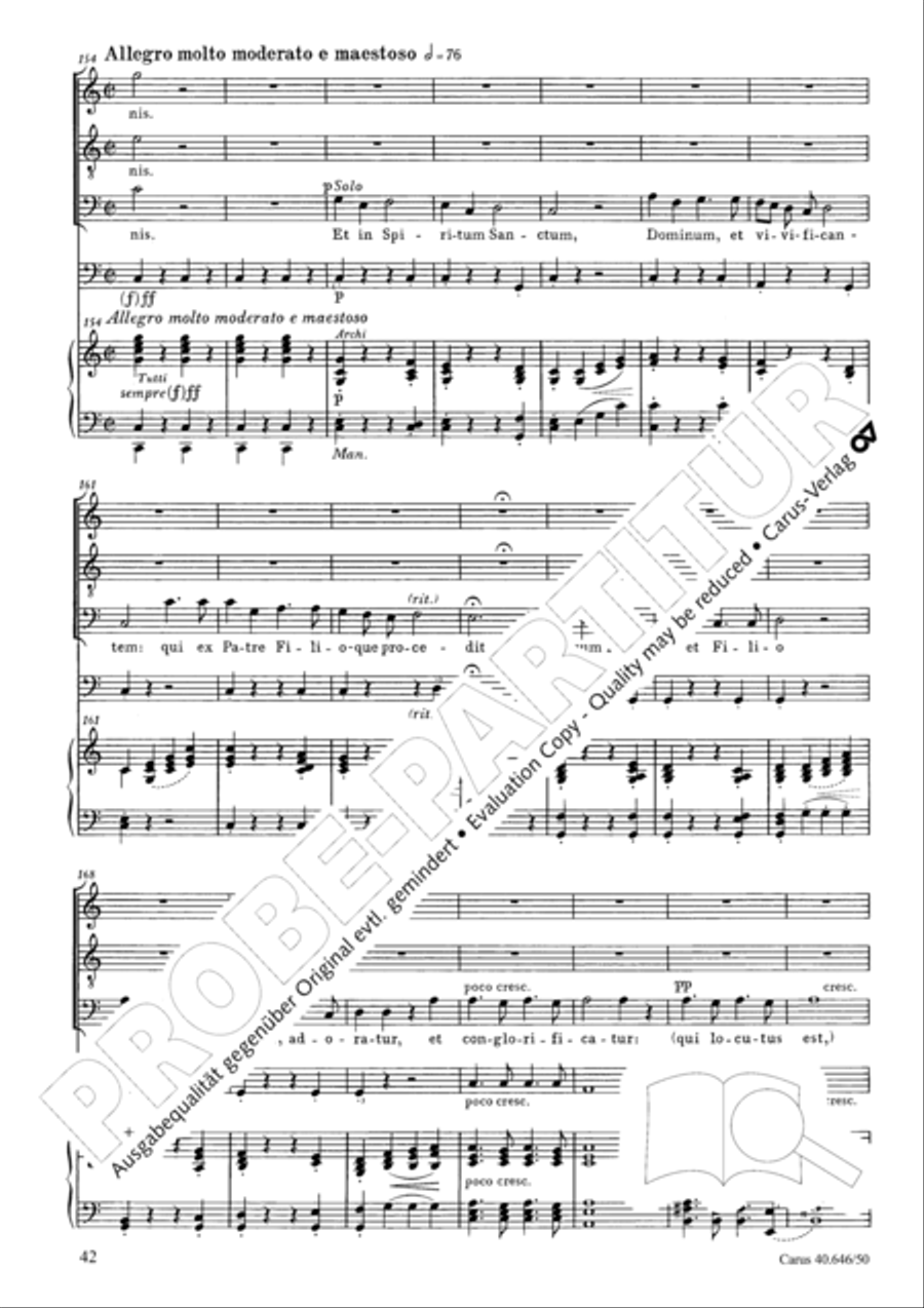 Mass in A major STB scores gallery preview page 44