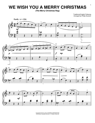 We Wish You A Merry Christmas [Ragtime version] (arr. Phillip Keveren)