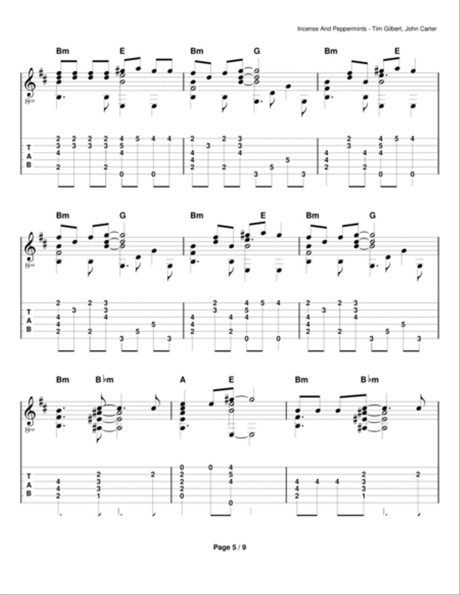 Incense And Peppermints Electric Guitar scores gallery preview page 5