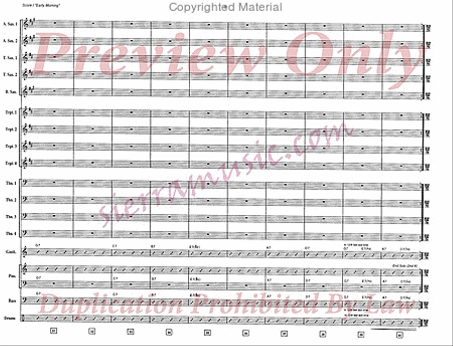 Early Morning (African Sunrise) Big Band scores gallery preview page 7