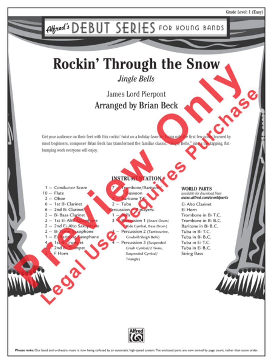Rockin' Through the Snow Rockin' Through the Snow Concert Band scores gallery preview page 2