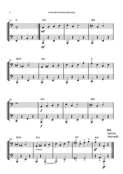 In the Hall of the Mountain King - Tuba Duet with Chord Notations image number null