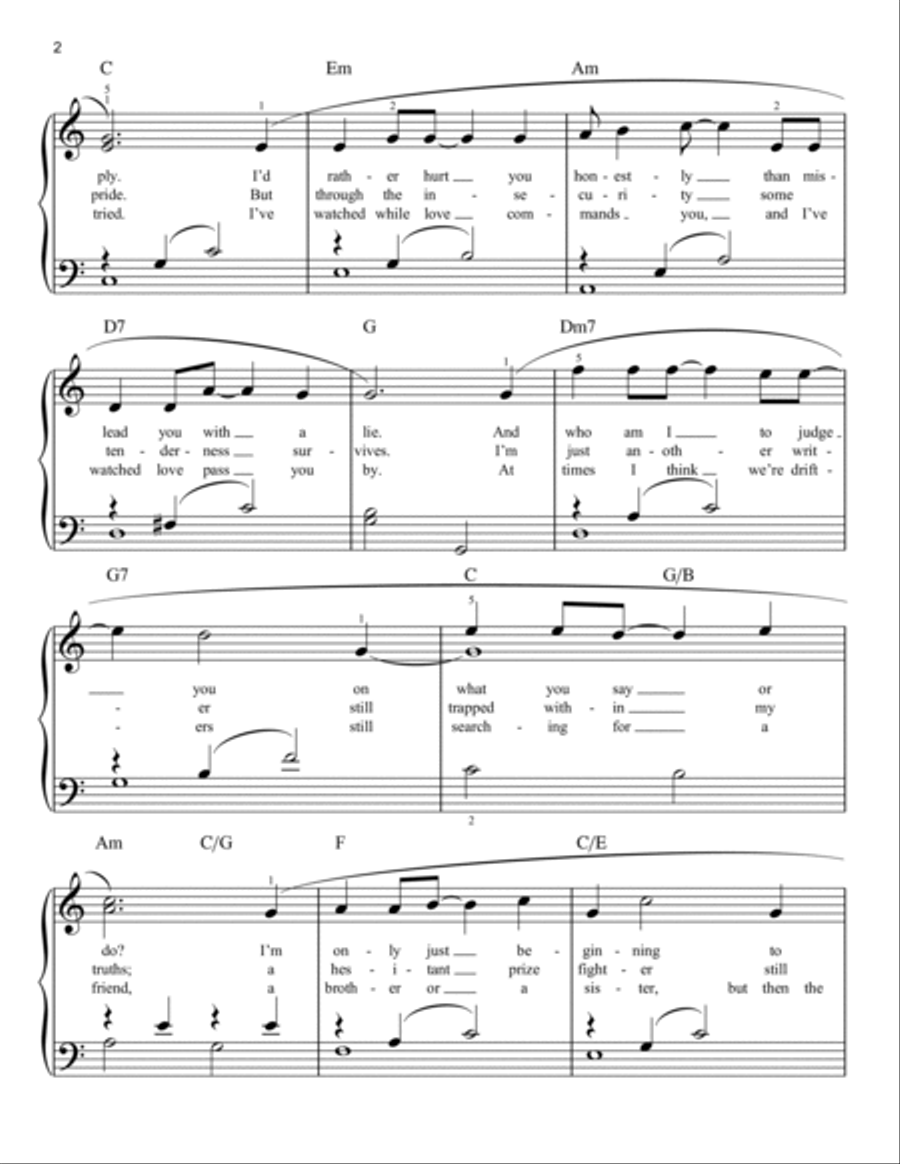 Sometimes When We Touch (arr. Phillip Keveren) Easy Piano scores gallery preview page 2