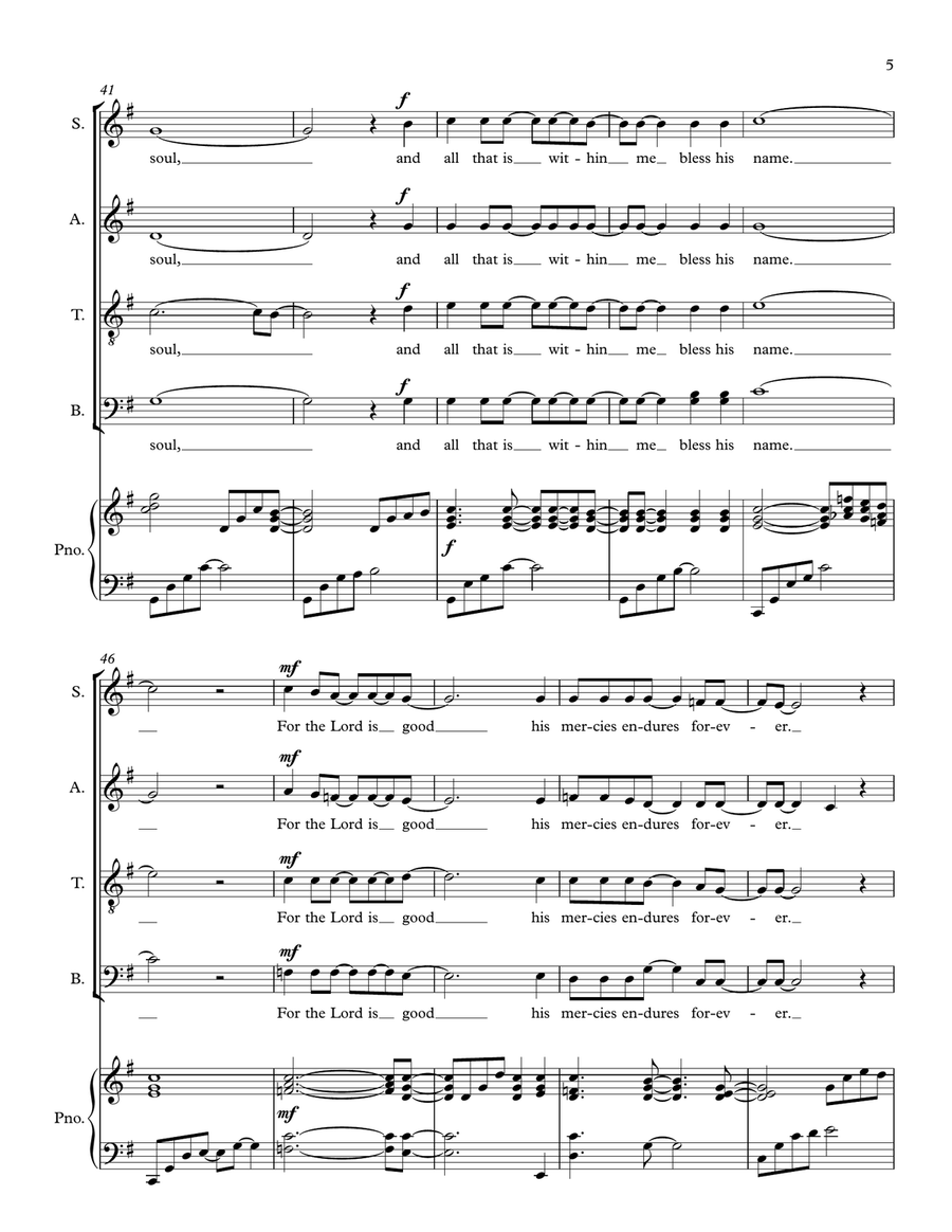 Enter His Gates With Thanksgiving - SATB 4-Part scores gallery preview page 5