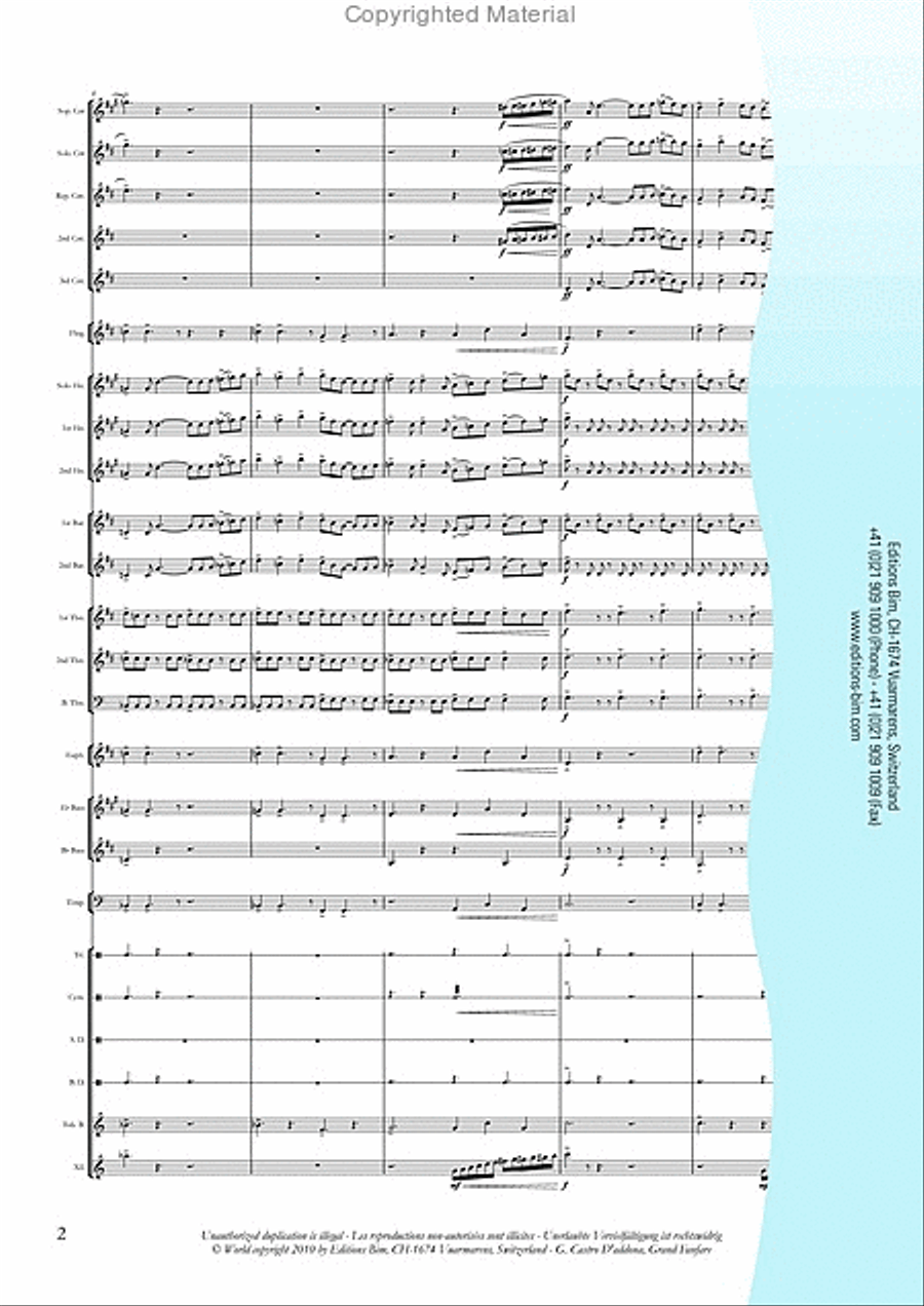 Grand Fanfare Brass Band scores gallery preview page 3